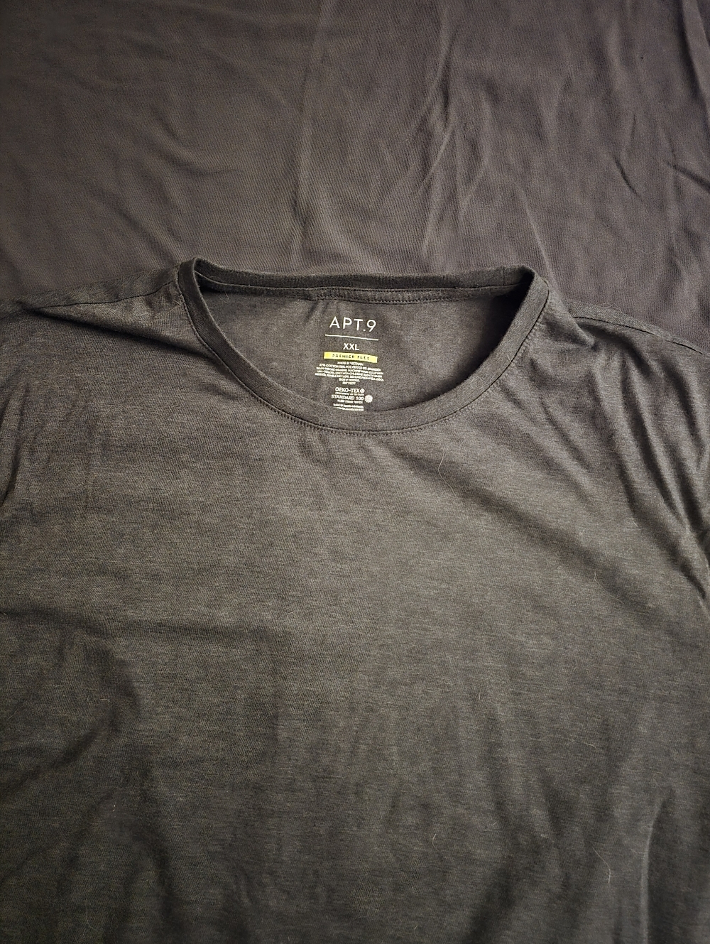 Apt. 9 Men's Crew Neck Tees Lot Of 8 Charcoal Gray And Black XXL Super Soft - Picture 3 of 4